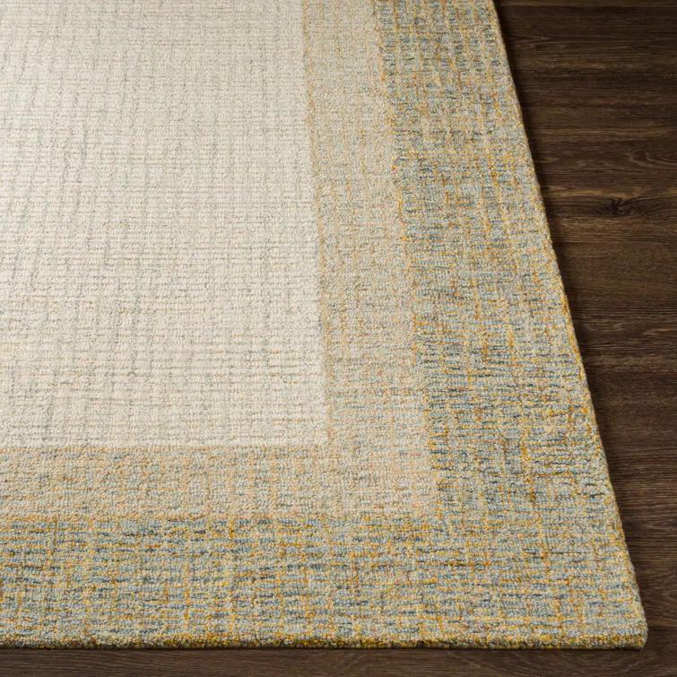 Handmade Tufted Wool Rectangular Easy Care Rug