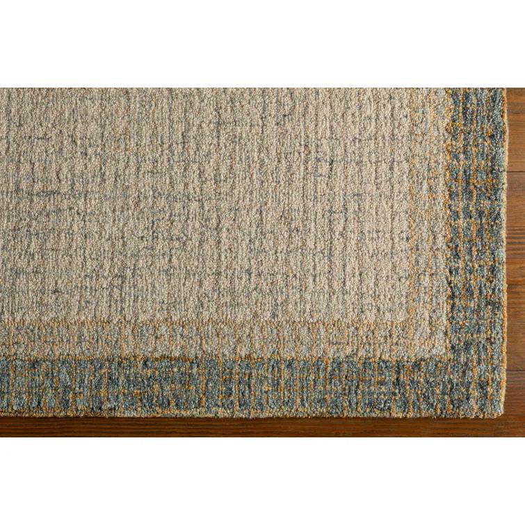 Handmade Tufted Wool Rectangular Easy Care Rug