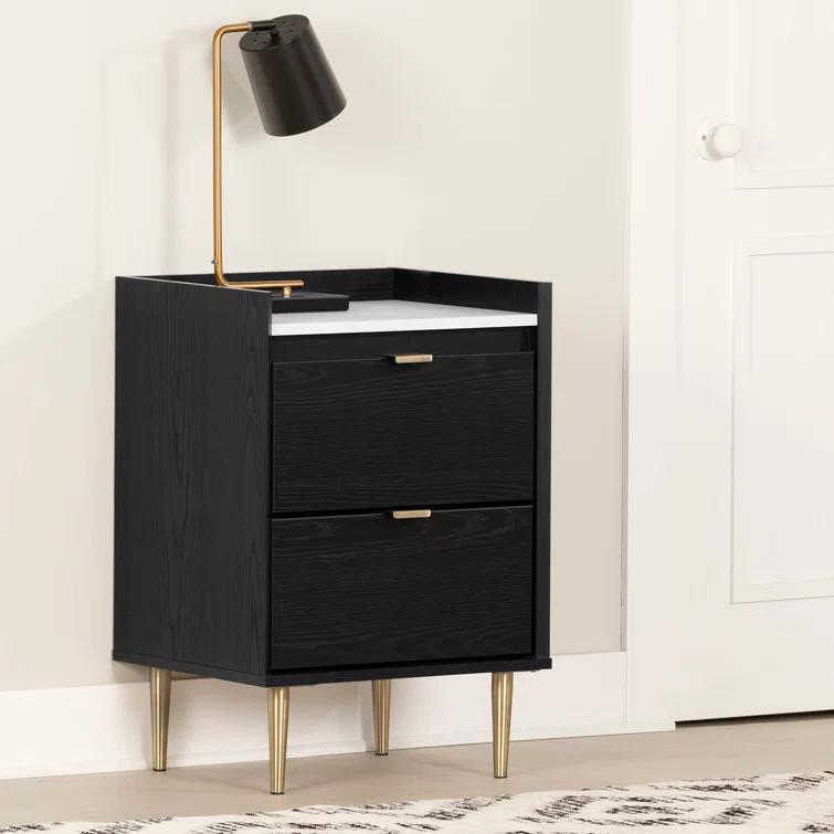 Hype 2 Drawer End Table with Storage