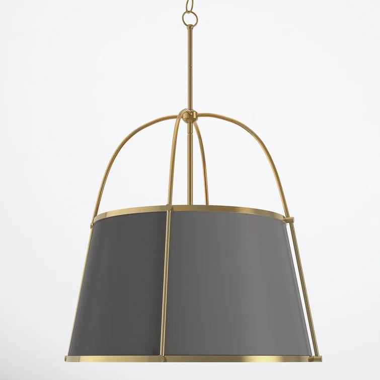 Moxie 4 Light Metal Dimmable Drum Chandelier