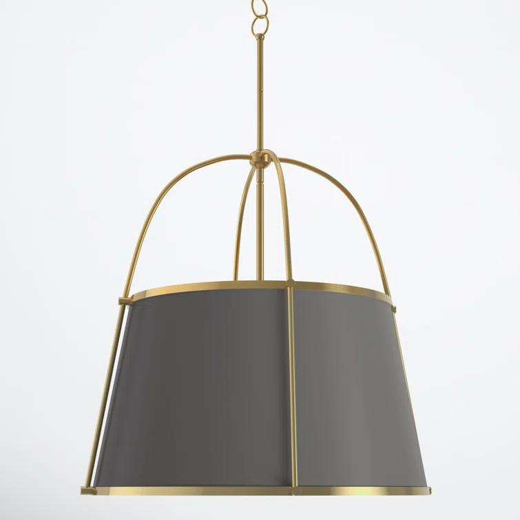 Moxie 4 Light Metal Dimmable Drum Chandelier
