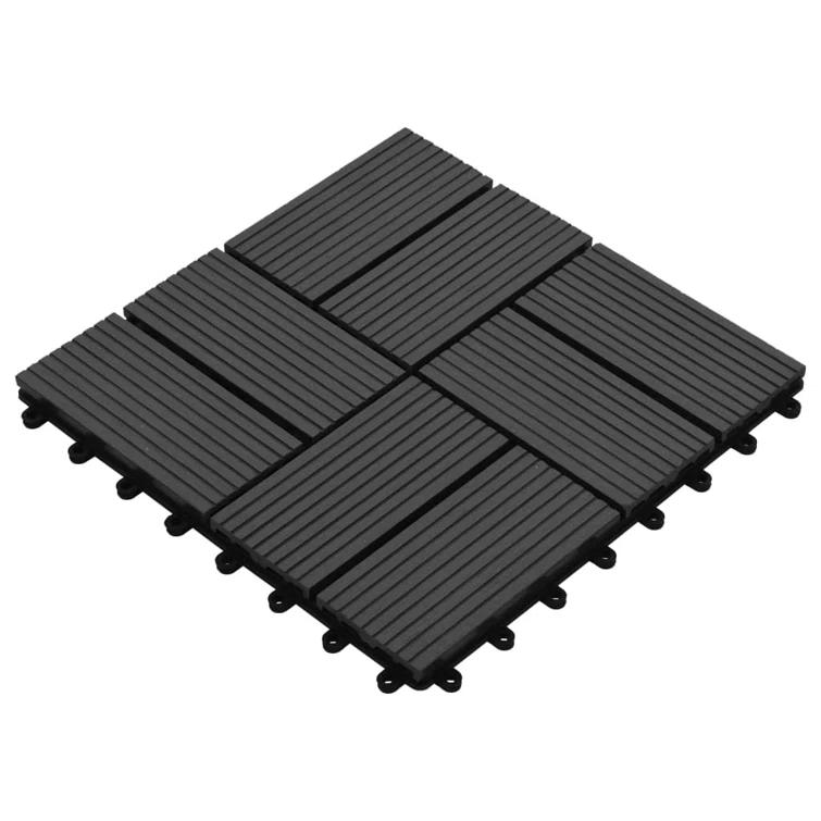 VidaXL VidaXL 11 Pieces Decking Tiles WPC 11.8" x 11.8" 1 Sqm (Set of 11)