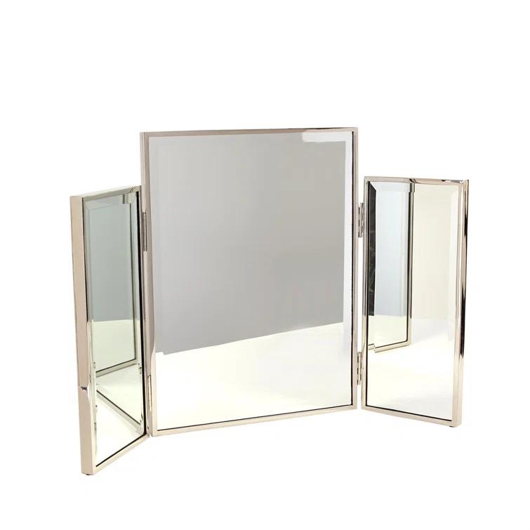 Tri-Fold Vanity Mirror-Nickel