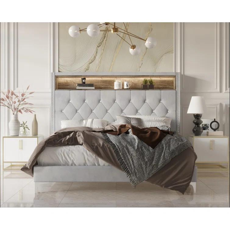 Upholstered Bookcase Bed
