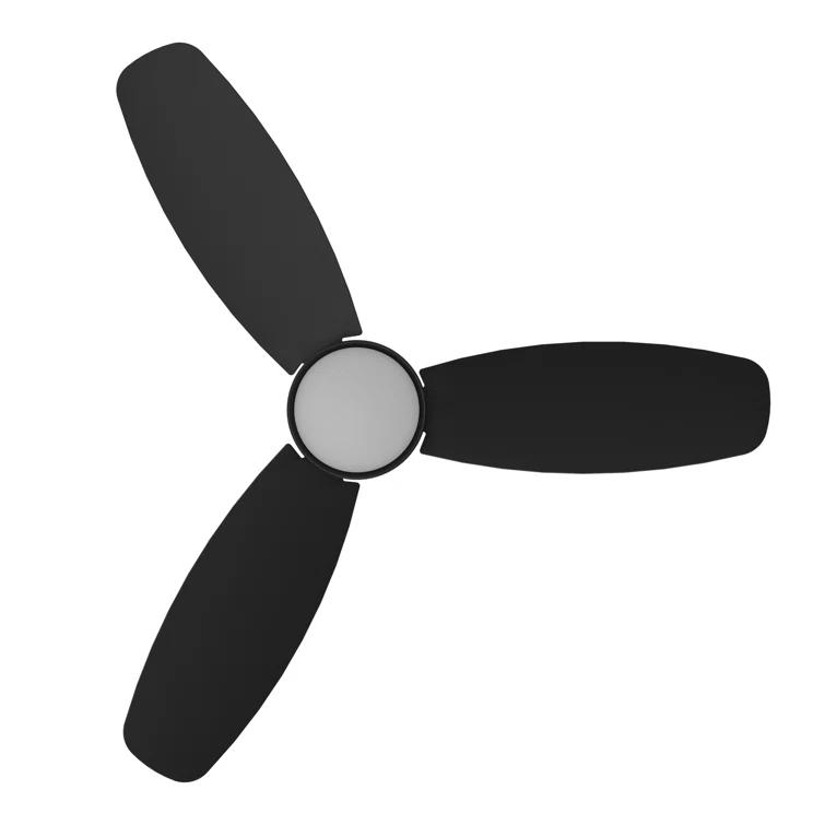 Smart Flush Mount Ceiling Fan with Light, Remote Control, DC Motor