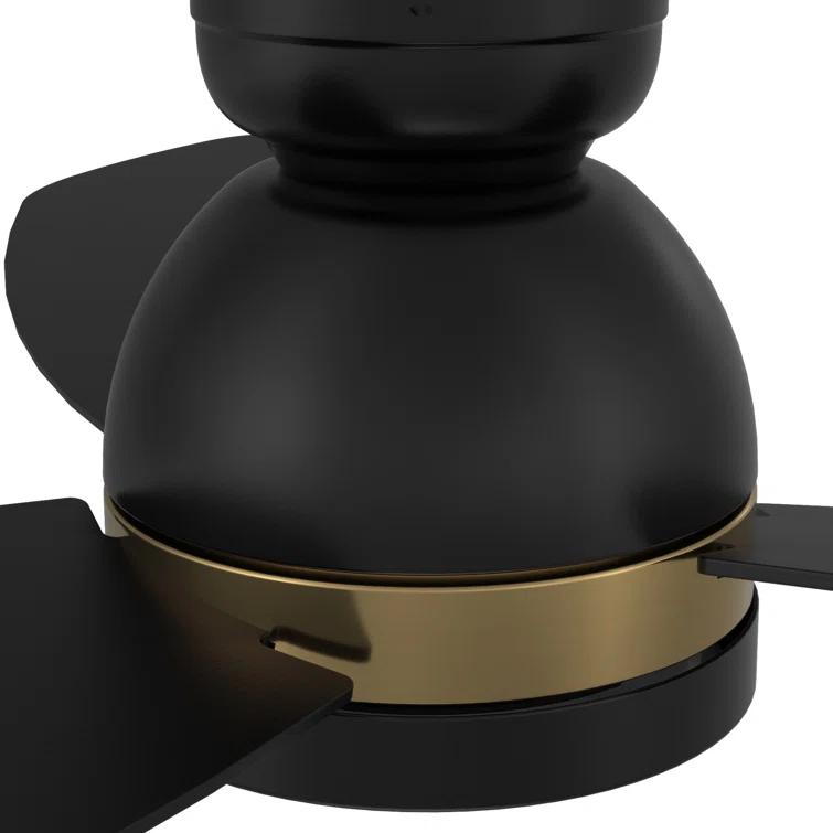 Smart Flush Mount Ceiling Fan with Light, Remote Control, DC Motor