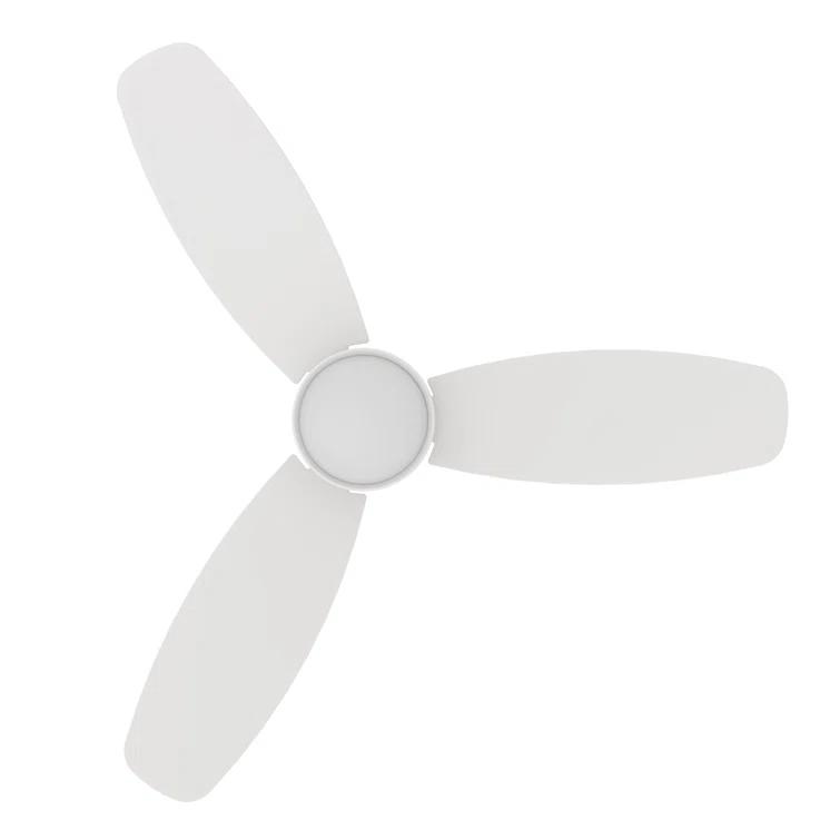 Smart Flush Mount Ceiling Fan with Light, Remote Control, DC Motor