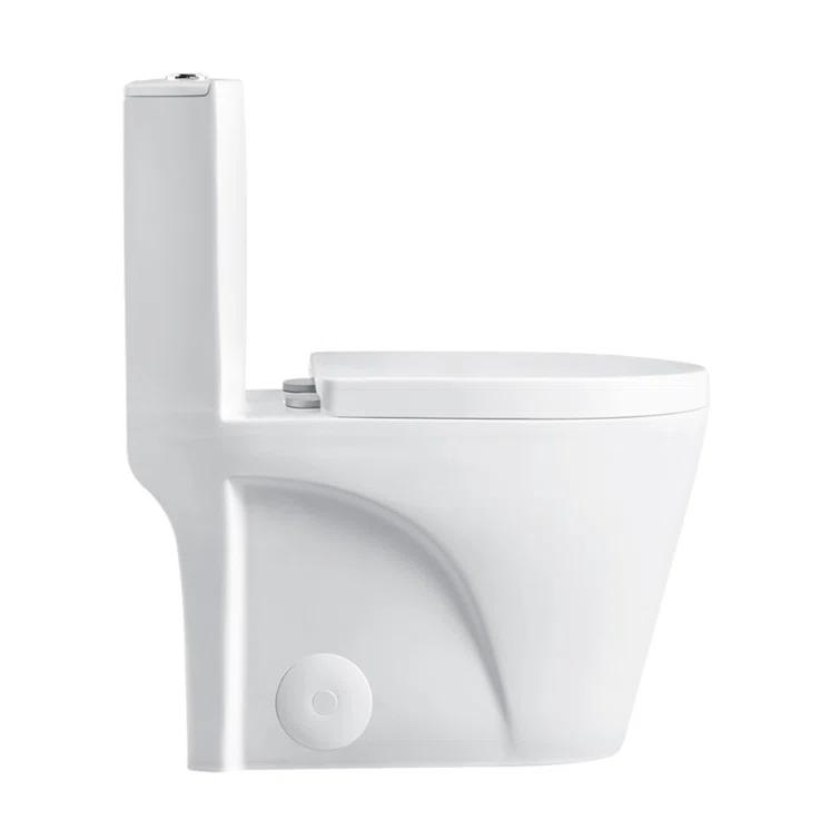 Fine Fixtures MOTB7W Dual-Flush Elongated One-Piece Toilet with High Efficiency Flush