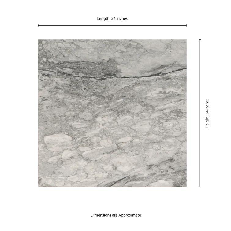 Ackland Zola 24 in. x 24 in. Matte Porcelain Marble Look Floor and Wall Tile