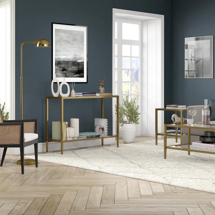 Hera Glass Top Console Table