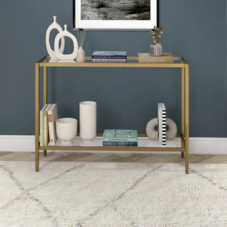 Hera Glass Top Console Table