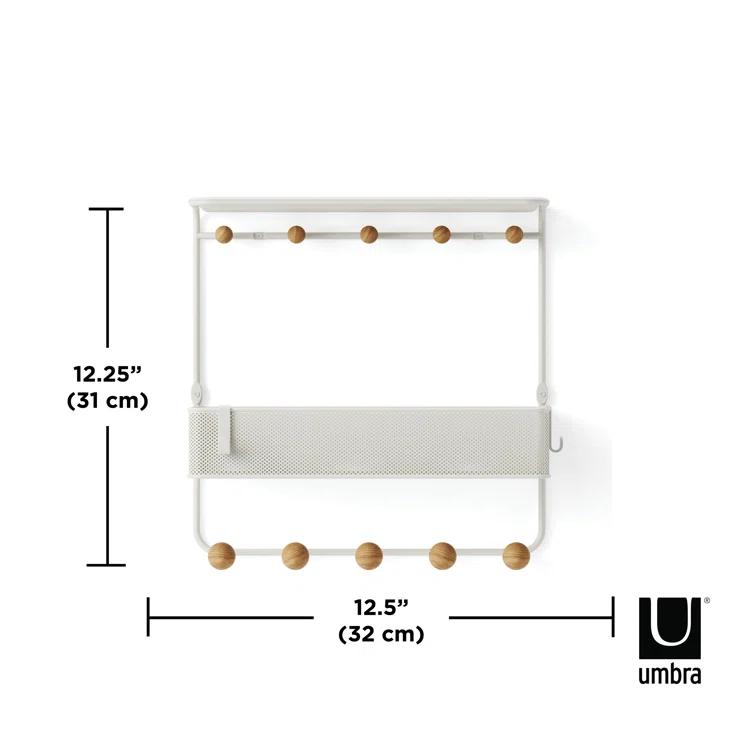 Estique Multi-Hook Wall Shelf