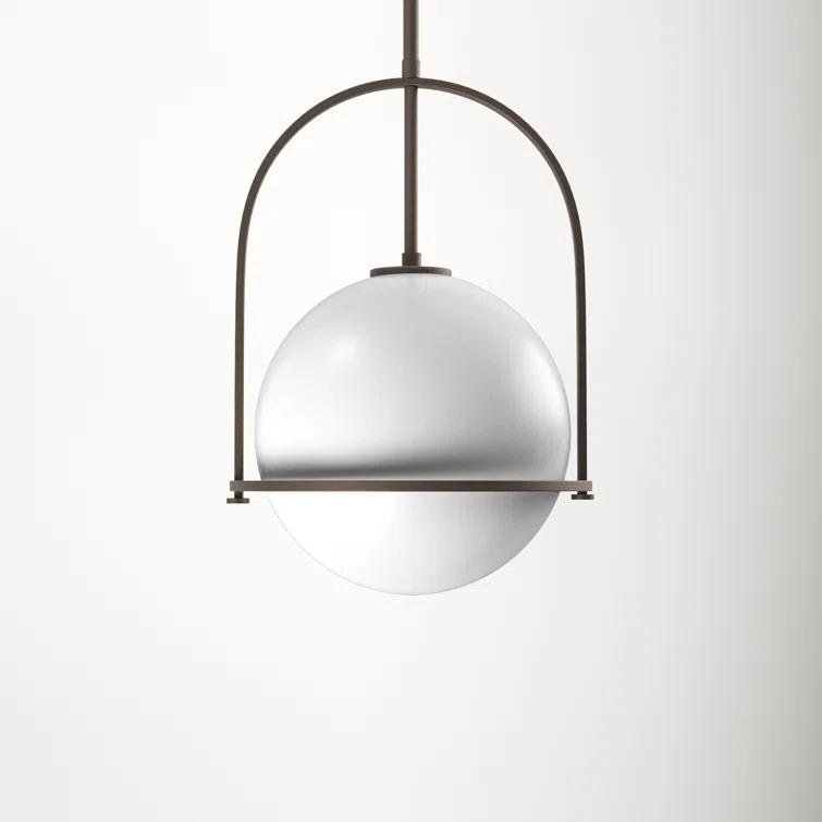 Arie Single Light Glass Dimmable Pendant