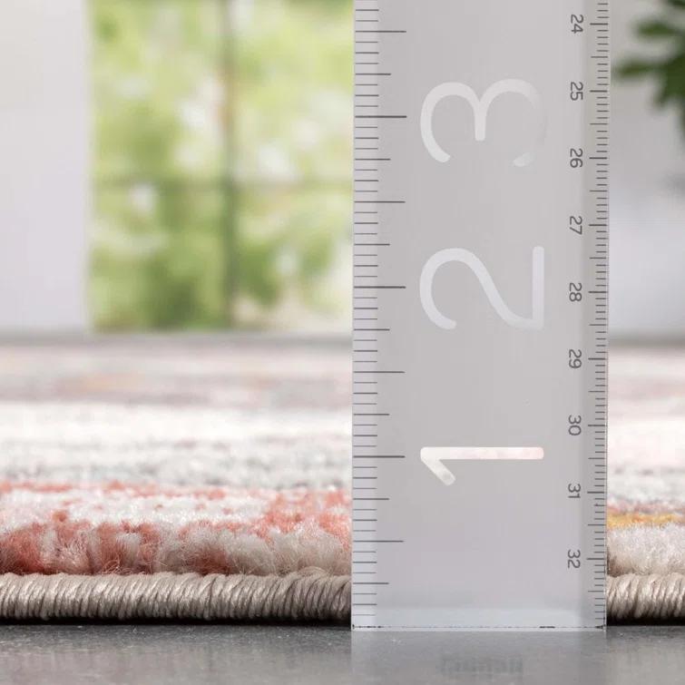 Espey Gwendolyn Blush Bohemian Oriental Medallion Rug