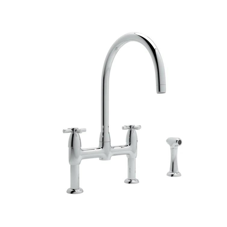 Holborn Bridge Kitchen Faucet With C-Spout and Side Spray