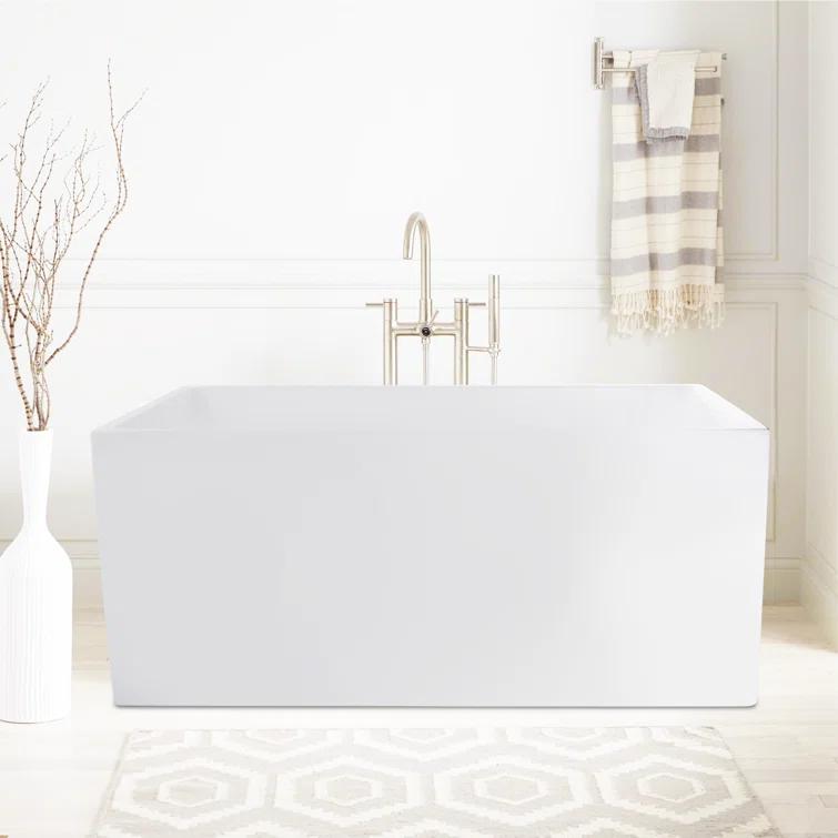 47" x 29" Freestanding Soaking Acrylic Bathtub