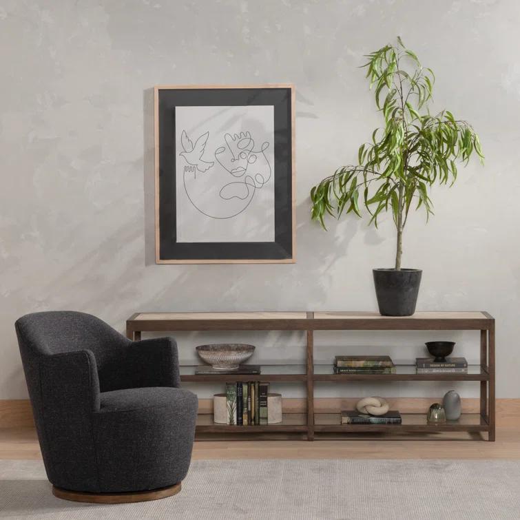 Margie Swivel Chair - Navy