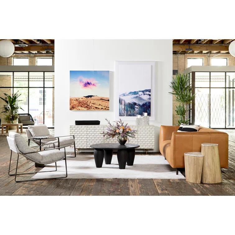 Round Cut Media Console (82")