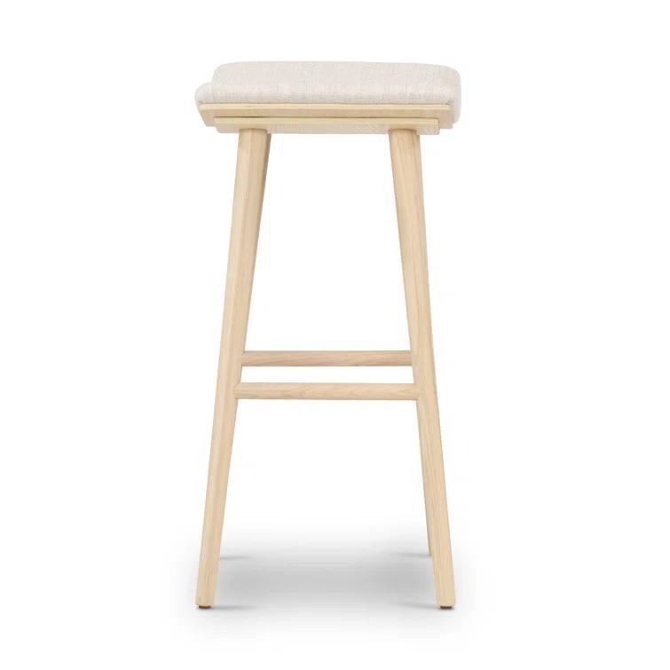 Oak Wood Saddle Bar & Counter Stools