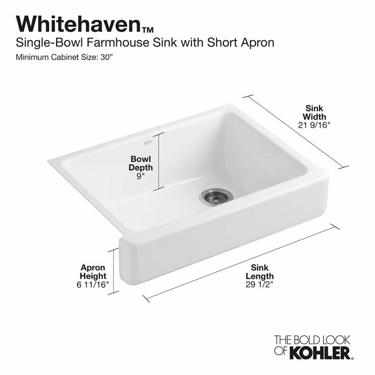Whitehaven® 30" L x 22" W Farmhouse Kitchen Sink