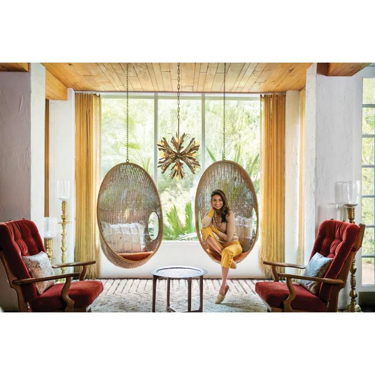 Vida 22" Thirteen-Light Modern Orb Hanging Chandelier w/ Crystal Accents