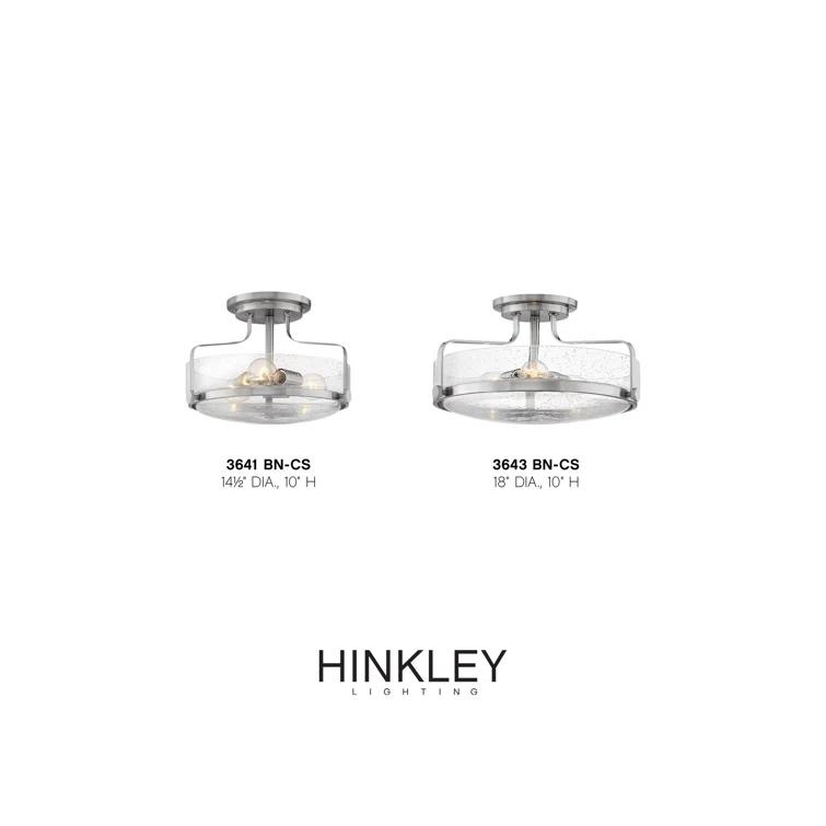 Harper 3-Light Semi-Flush Mount Retro Ceiling Light