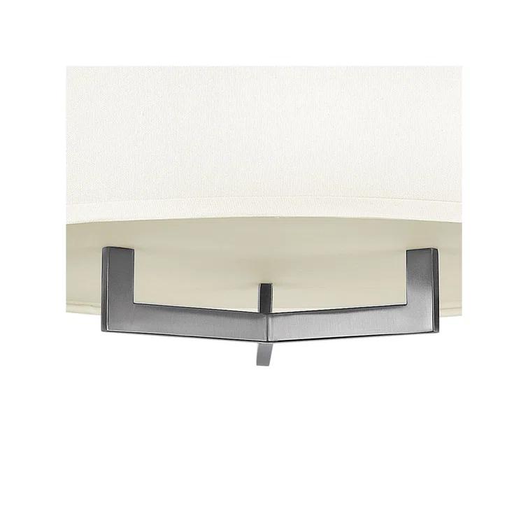 Hampton 3 - Light Shaded Drum Semi Flush Mount