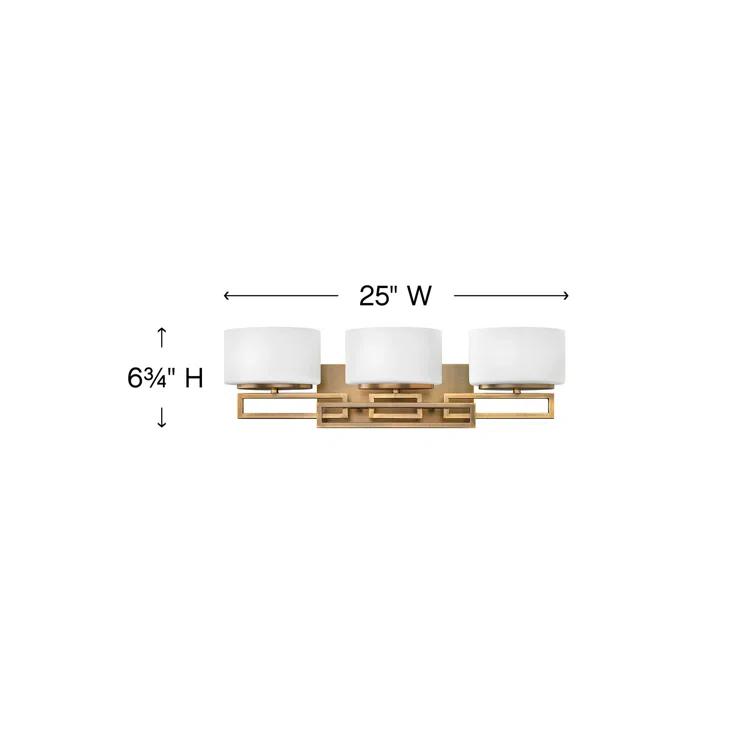 5103BR-LED-Hinkley Lighting-Lanza - 3 Light Bath Vanity in Transitional Style - 25 Inches Wide by 6.75 Inches High-Brushed Bronze Finish-LED Lamping