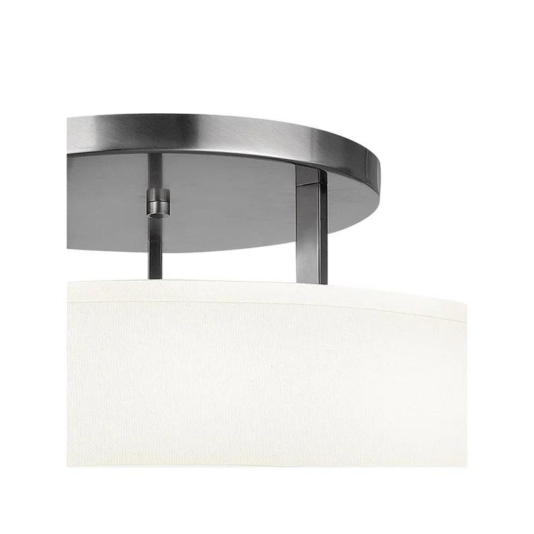 Hampton 3 - Light Shaded Drum Semi Flush Mount