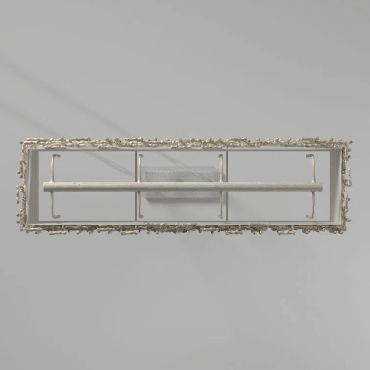 -Eight Light Linear Oval Chandelier In Transitional Style-24.25 Inches Wide By 23.75 Inches Tall-Silver Leaf Finish Fredrick Ramond Lighting