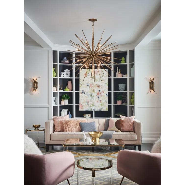 -Sixteen Light Stem Hung Pendant-42 Inches Wide By 42 Inches Tall Fredrick Ramond Lighting Fr43016bng