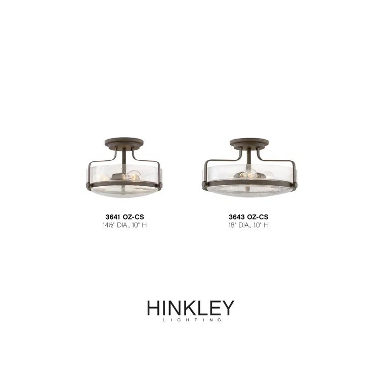 Harper 3-Light Semi-Flush Mount Retro Ceiling Light
