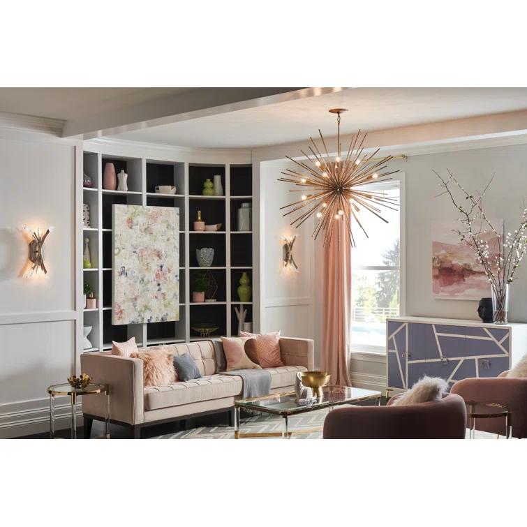 -Sixteen Light Stem Hung Pendant-42 Inches Wide By 42 Inches Tall Fredrick Ramond Lighting Fr43016bng