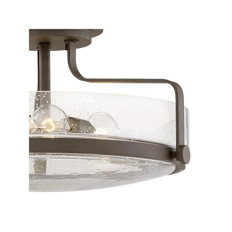 Harper 3-Light Semi-Flush Mount Retro Ceiling Light