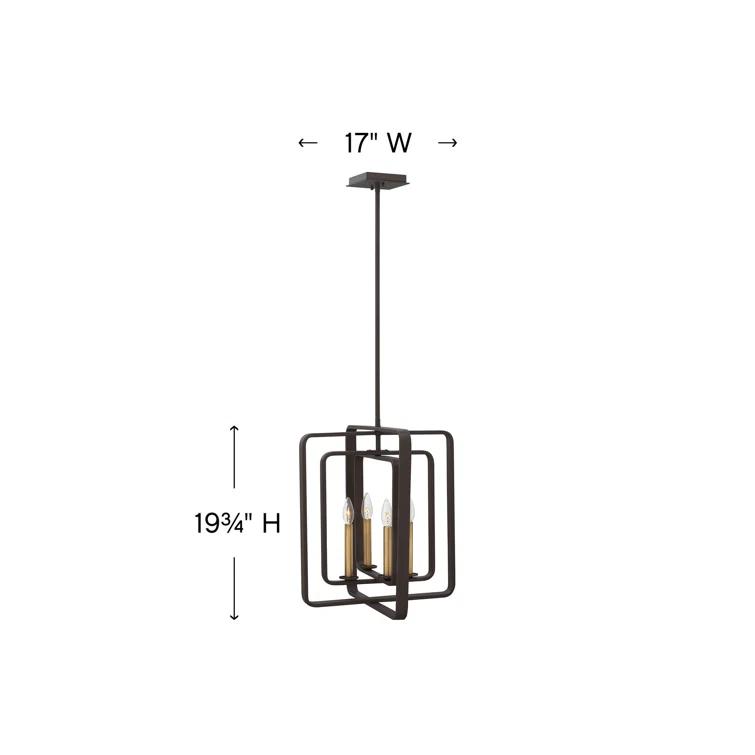 Fernand 4-Light Candle Style Geometric Chandelier