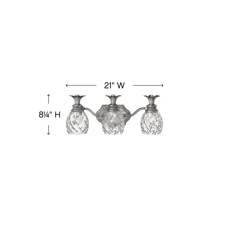 Plantation 3-Light Pineapple Bath Vanity Fixture