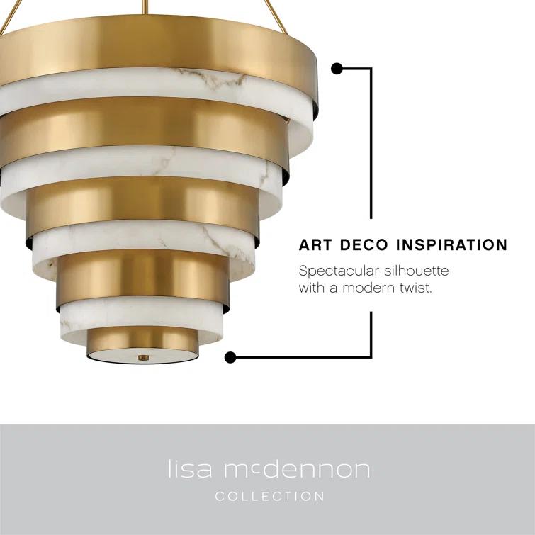 Echelon Eight-Light Tiered Chandelier by Lisa McDennon