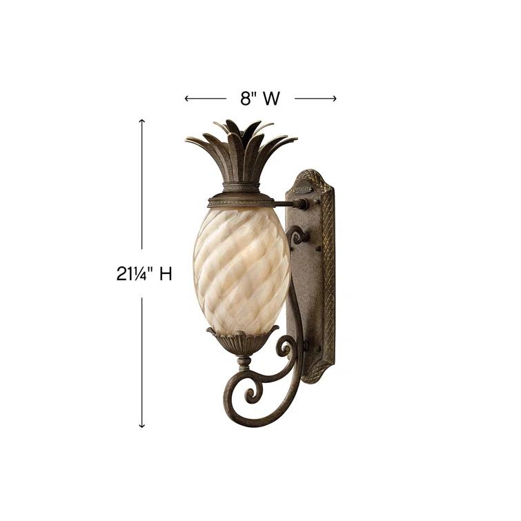 Plantation Bronze 1 - Bulb Outdoor Wall Lantern