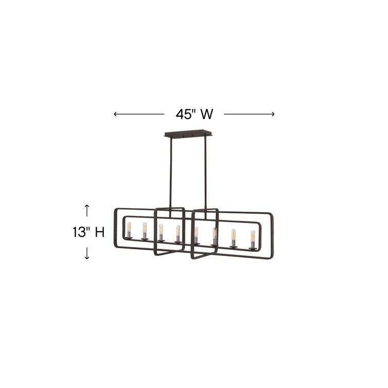 Quentin 8-Light Kitchen Island Linear Pendant