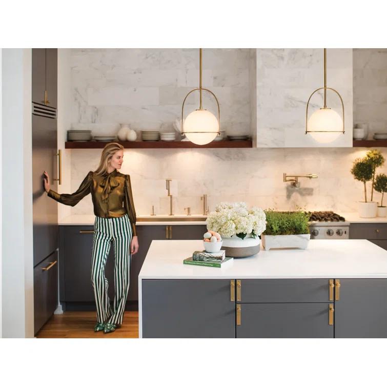Arie Single Light Glass Dimmable Pendant