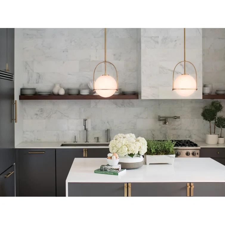 Arie Single Light Glass Dimmable Pendant