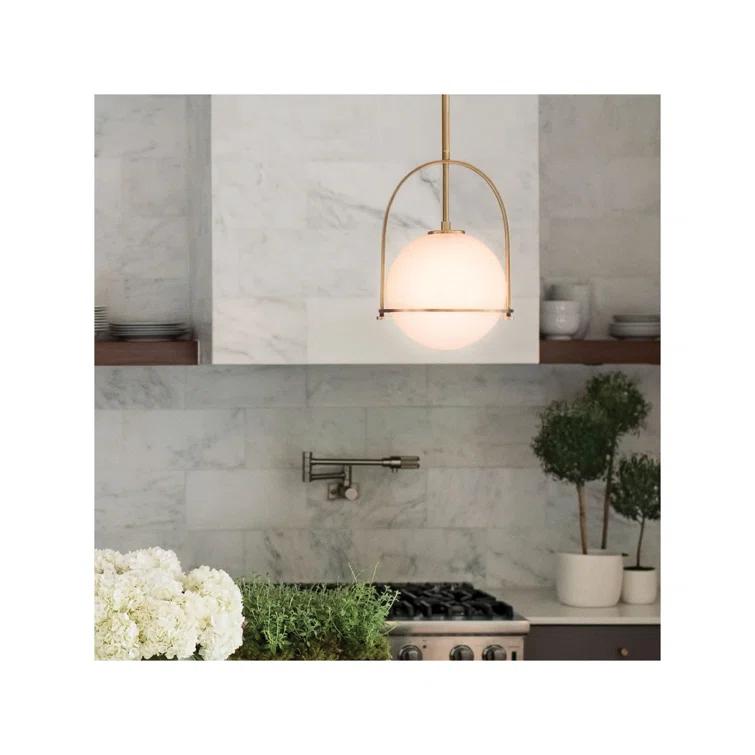 Arie Single Light Glass Dimmable Pendant
