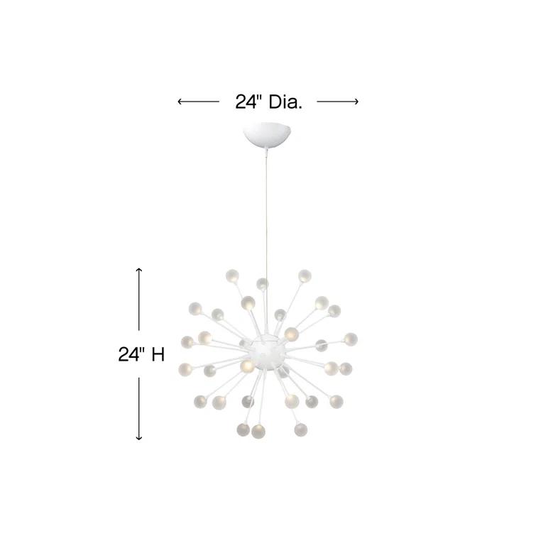 Fredrick Ramond Fr44413 Impulse 30 Light 24" Wide Integrated Led Chandelier - Cloud
