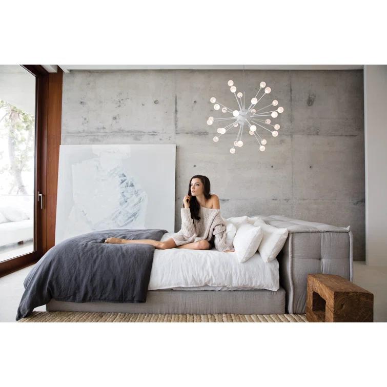 Fredrick Ramond Fr44413 Impulse 30 Light 24" Wide Integrated Led Chandelier - Cloud