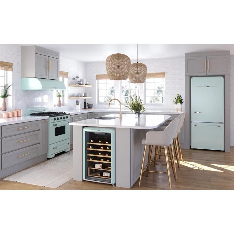 Unique Appliances Classic Retro 30" Frost-Free 17.7 cu. ft. Energy Star Certified Bottom Freezer Refrigerator UGP-510L LG AC