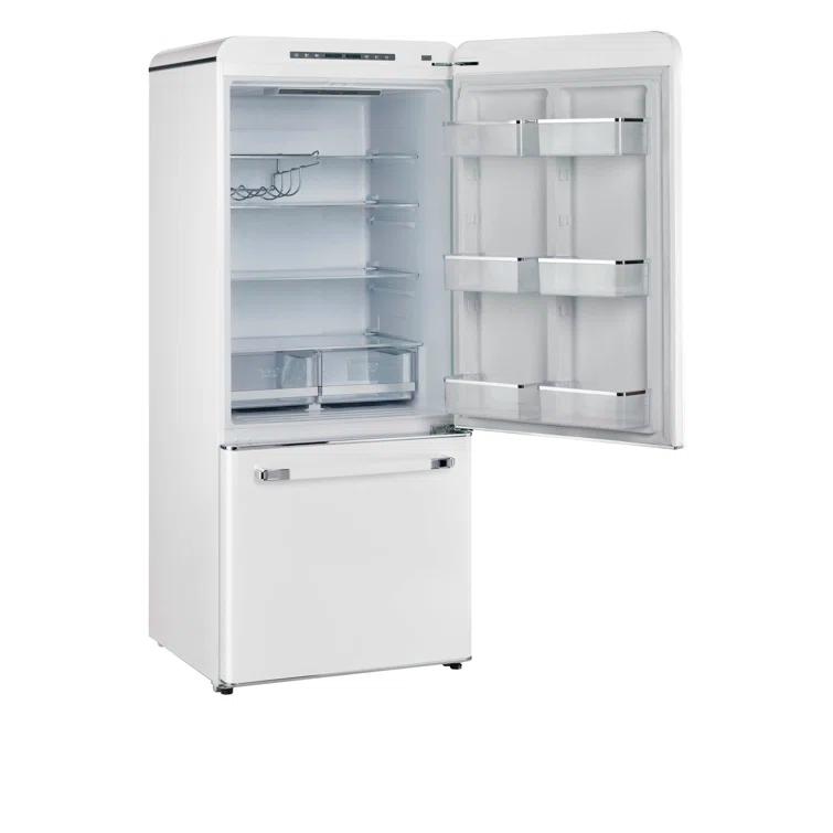 Unique Appliances Classic Retro 30" Frost-Free 17.7 cu. ft. Energy Star Certified Bottom Freezer Refrigerator UGP-510L W AC