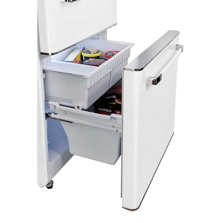 Unique Appliances Classic Retro 30" Frost-Free 17.7 cu. ft. Energy Star Certified Bottom Freezer Refrigerator UGP-510L W AC