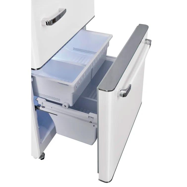 Unique Appliances Classic Retro 30" Frost-Free 17.7 cu. ft. Energy Star Certified Bottom Freezer Refrigerator UGP-510L W AC