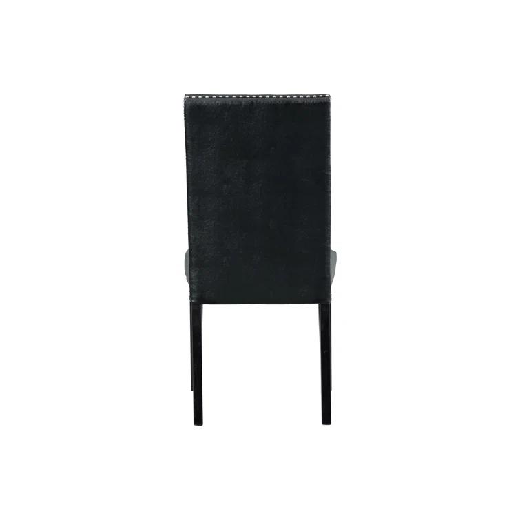 Picket House Furnishings Pia Faux Leather Side Chair Set In Black