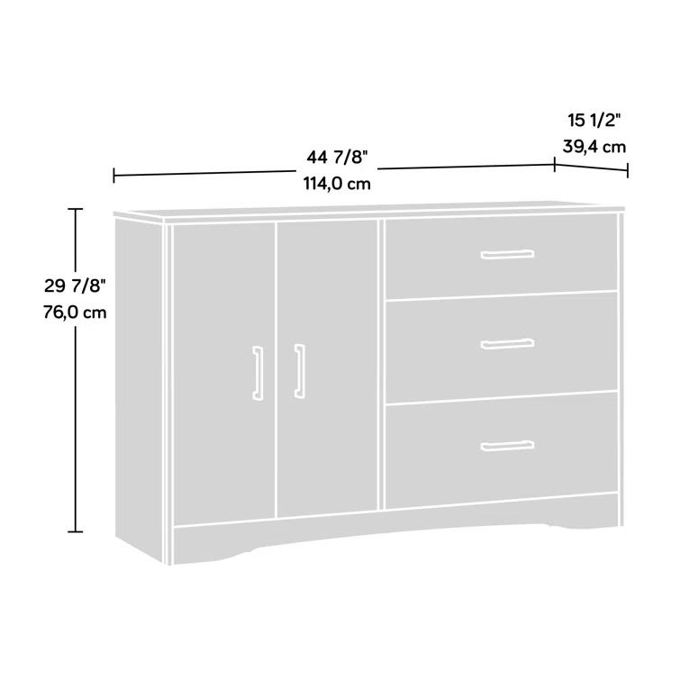 Hadder 44.8'' W 3 - Drawer Dresser